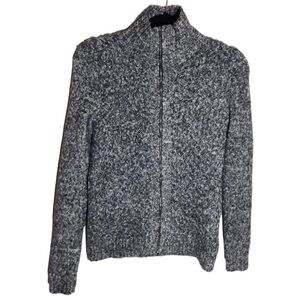 TOMMY HILFIGER HEATHERED ZIP UP CARDIGAN